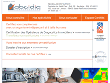 Tablet Screenshot of abcidia-certification.fr